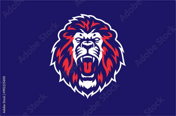 Obraz Head of Aggressive Roaring Lion