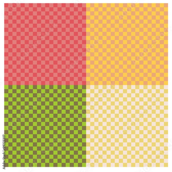 Fototapeta 和風市松模様のイラストセット