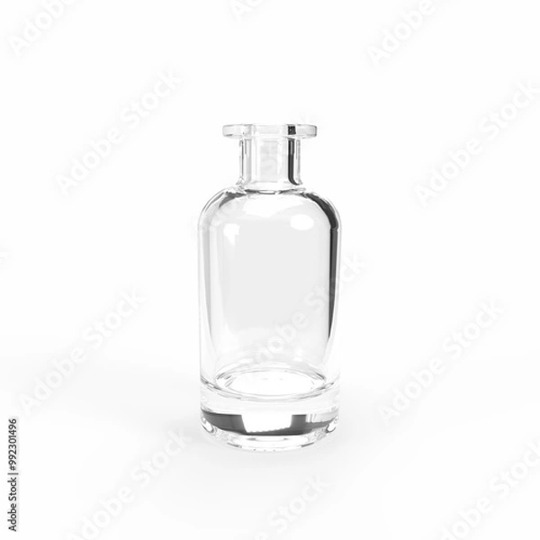 Fototapeta empty bottle isolated on white. 3D Rendering