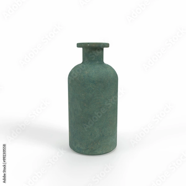 Obraz Oxidized Bottle Isolated. 3D Rendering