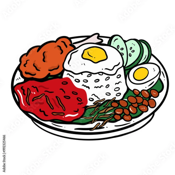 Fototapeta Nasi Lemak | Malaysian Food | Malaysian Cuisine