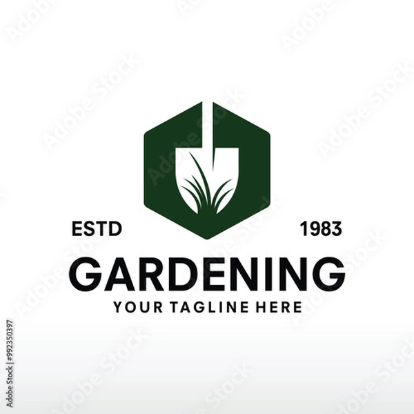 Obraz gardening logo design template vector illustration