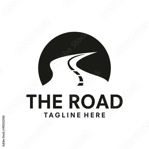 Obraz road logo vector icon design illustration template