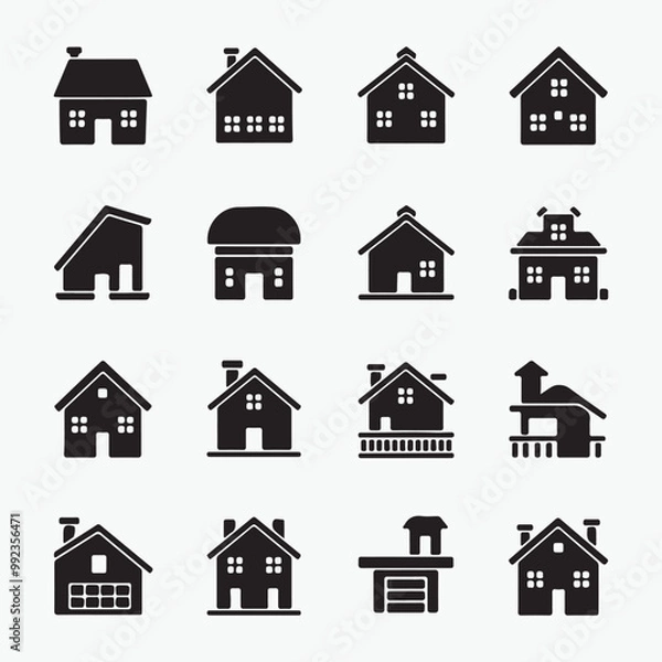 Fototapeta Create a variety of home icons Design