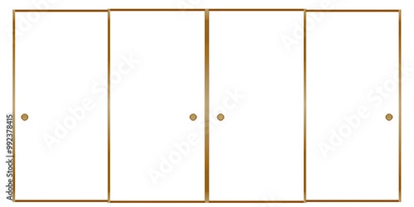 Obraz 茶色の襖フレーム　４枚