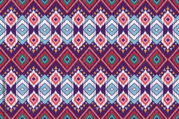 Fototapeta Ethnic pattern, Ikat pattern, Ikat chevron, Paisley pattern, Vector element, Abstract Vector, Batik, fabric embroidery, Ogee, Geometric ethnic, Seamless textile, native american, Background printing.
