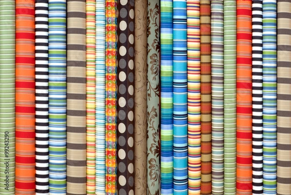 Obraz Fabrics in rolls, different design and color

