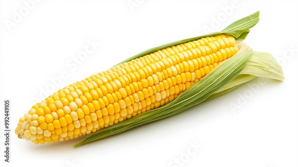 Fototapeta fresh corn isolated on white background
