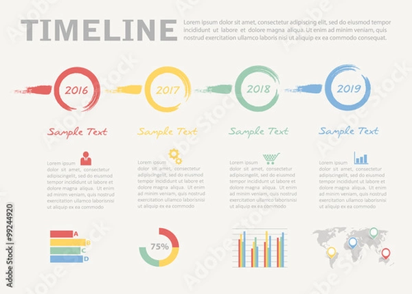 Obraz Infographic timeline for business concept