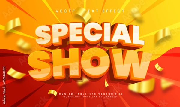 Fototapeta Special show editable vector text effect, with elegant luxury concept
