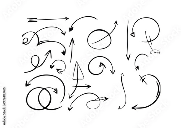 Obraz handwritten arrows