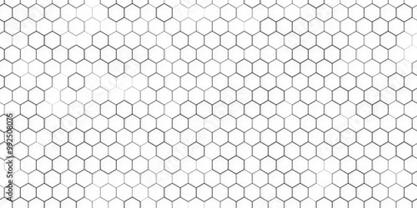 Fototapeta  honeycomb white Background, 3d Hexagonal structure futuristic white background and Embossed Hexagon