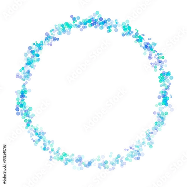 Fototapeta Blue round light particle circle
