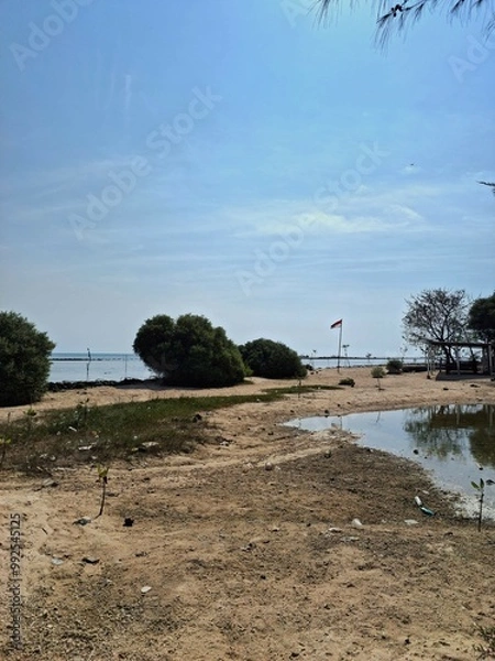 Obraz river and beach