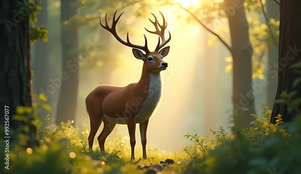 Obraz deer in the forest
