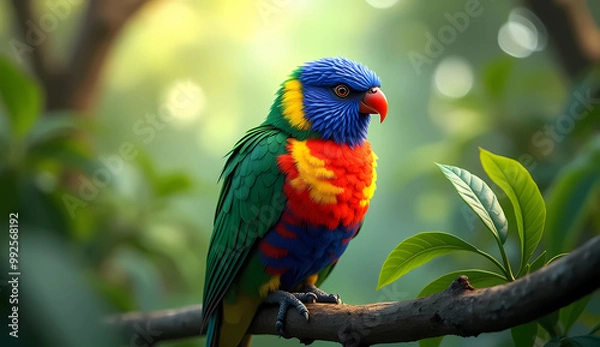 Obraz red and green macaw