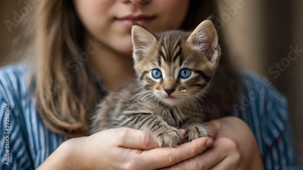Fototapeta Close up of a cat of Hypnotic Cat Eyes photo wallpaper