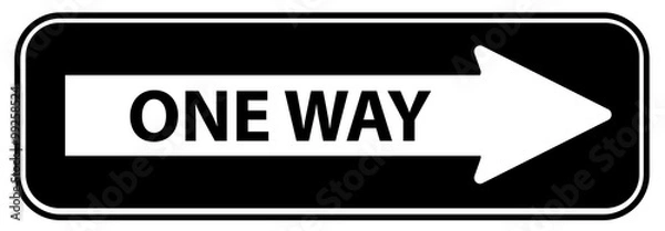 Fototapeta One Way Sign