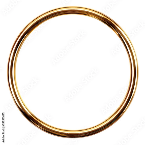 Fototapeta Gold ring isolated on transparent background