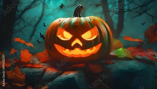 Obraz halloween jack o lantern