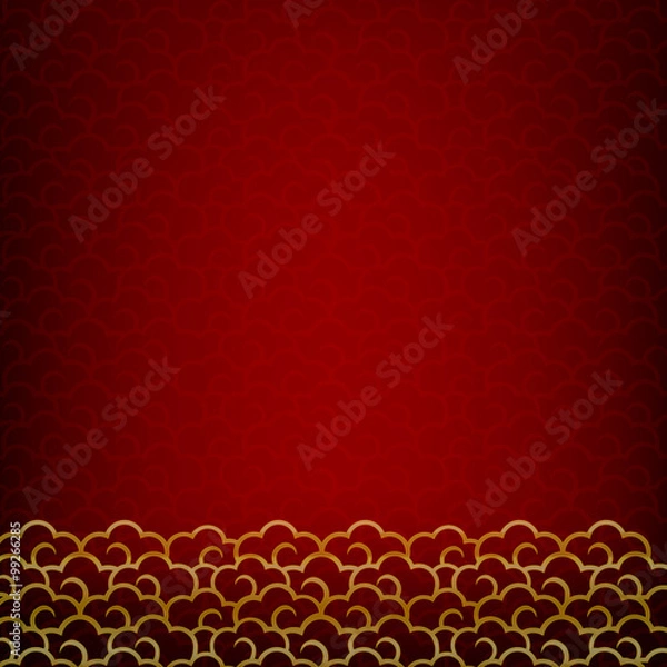 Fototapeta Abstract dark and red background texture  for happy chinese new