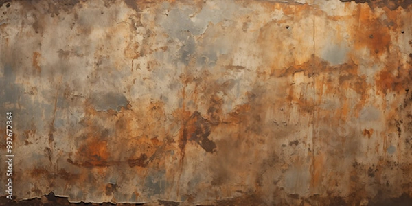 Fototapeta Rustic Brown and Grey Weathered Wall Texture