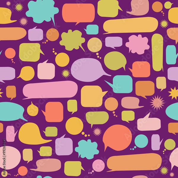 Fototapeta Speech bubbles seamless pattern