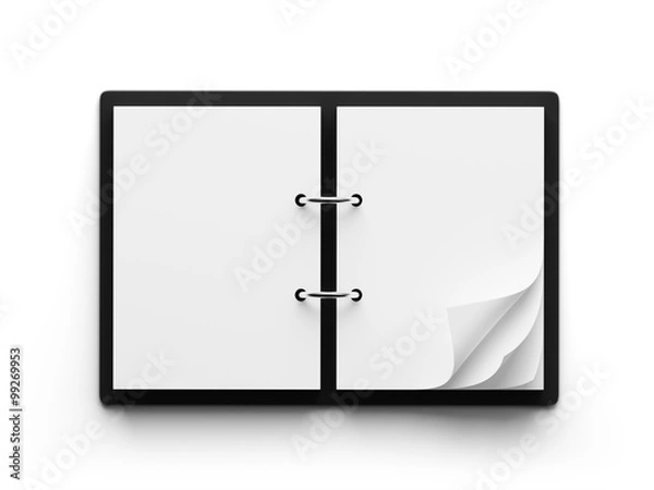 Obraz Blank White Paper Notepad isolated on white background