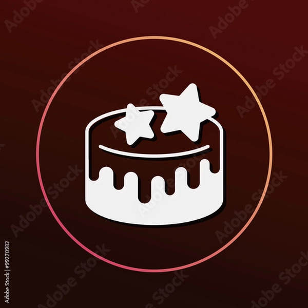 Obraz dessert cake icon