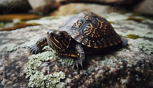 Obraz A turtle on the rocks