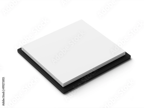 Fototapeta Blank White Paper Notepad isolated on white background
