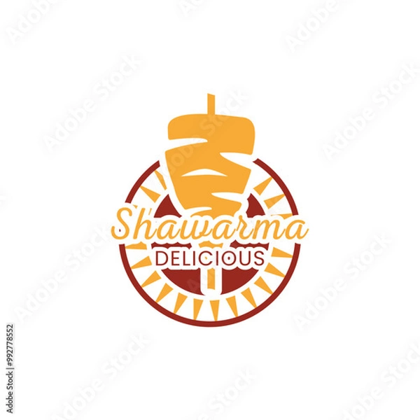 Obraz shawarma logo design template