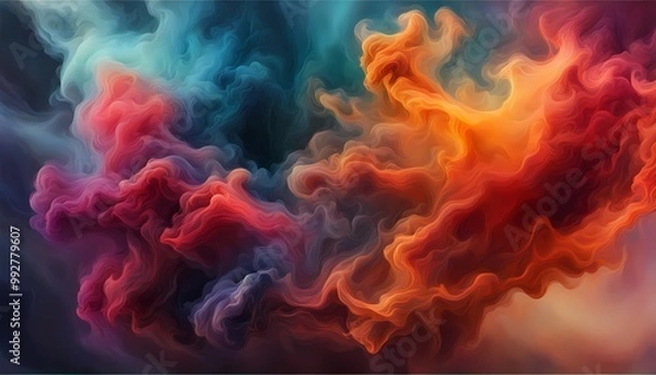 Fototapeta カラフルな煙のイメージ　背景素材