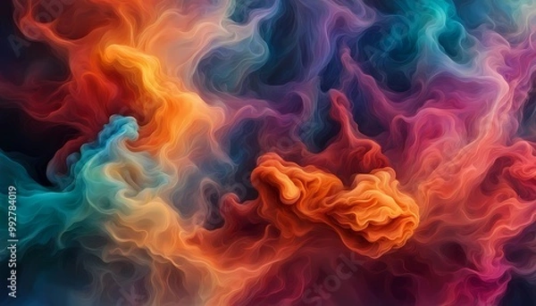 Fototapeta カラフルな煙のイメージ　背景素材