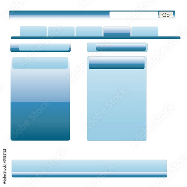 Obraz homepage layout button set web