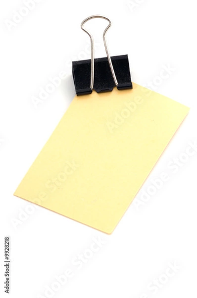 Fototapeta pinza y nota