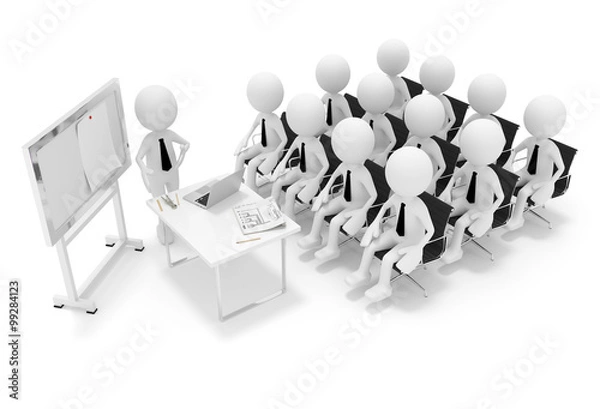 Obraz 3D Männchen Meeting