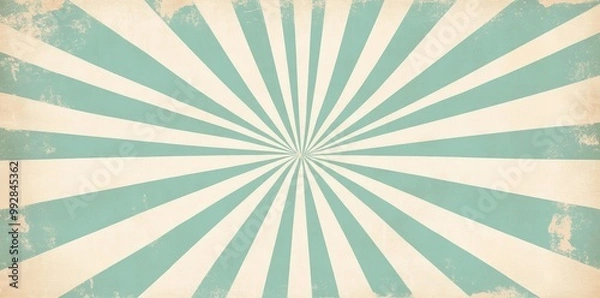 Fototapeta Light blue and beige rays background