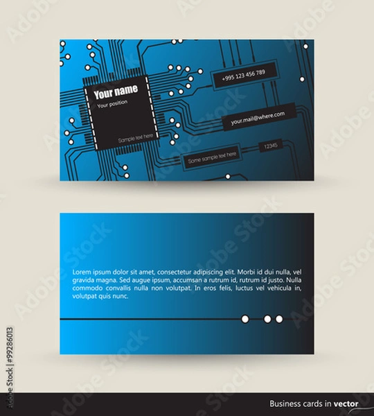 Fototapeta Logic circuit visit card