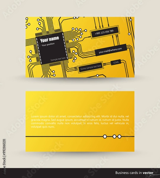 Fototapeta Logic circuit visit card