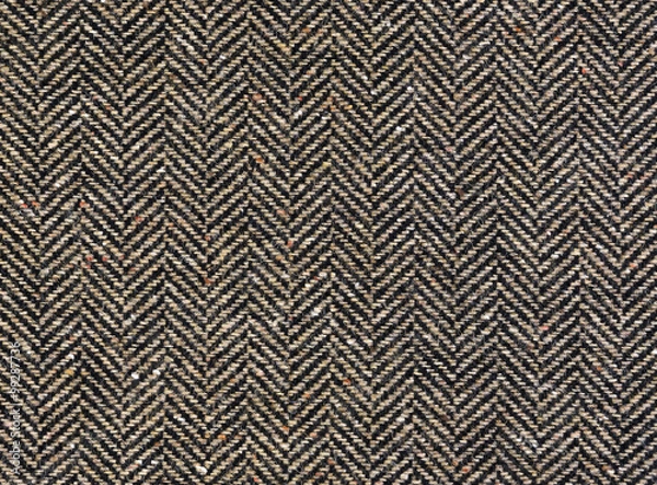 Obraz Herringbone tweed background with closeup