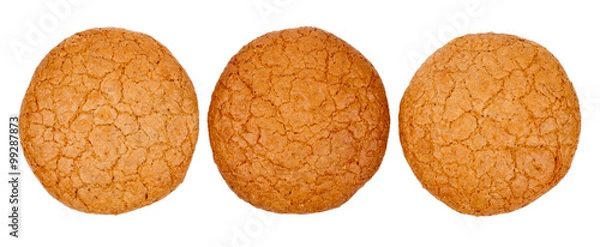 Obraz Tasty macaroon cookies on a white background