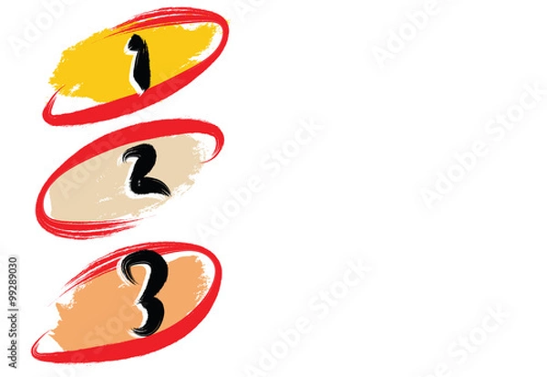 Fototapeta First, second, third ...
