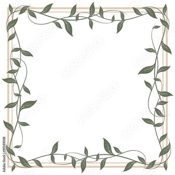 Obraz Decorative frame of leaves