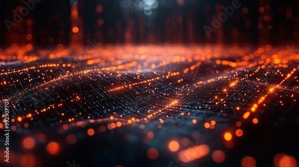 Fototapeta Abstract lines symbolize data connection speed in a futuristic technology background, illustrating digital communication.