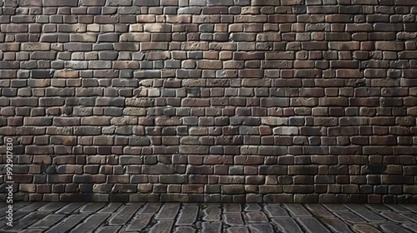 Obraz Brick wall. Red burnt brick. Background or texture of blocks of different colors.
