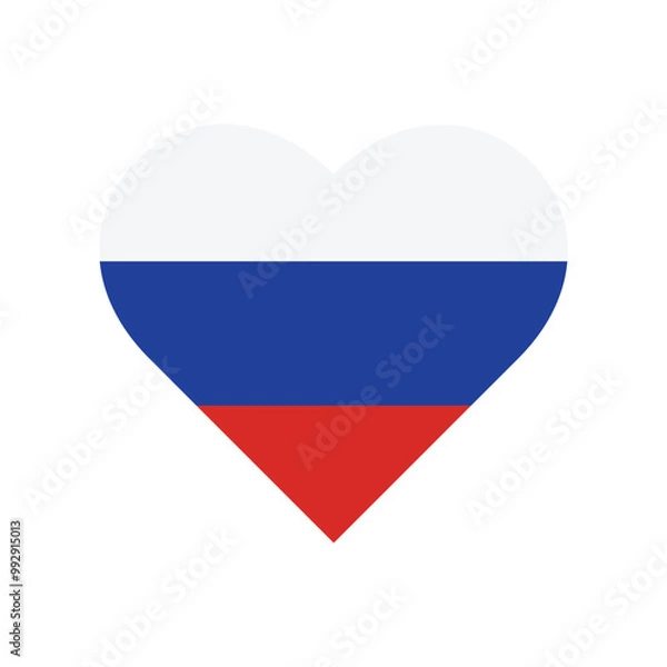 Obraz Flag icon of Russia isolated on white background. Vector illustration.