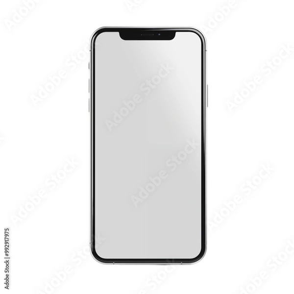Obraz Modern Smartphone With Blank Screen Isolated On White Background