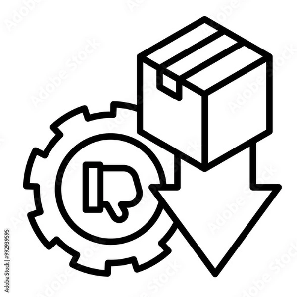 Fototapeta Icon of products with poor quality.