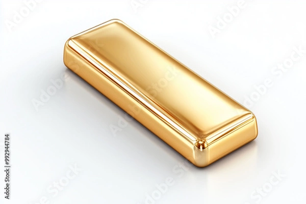 Obraz gold bars isolated on white background